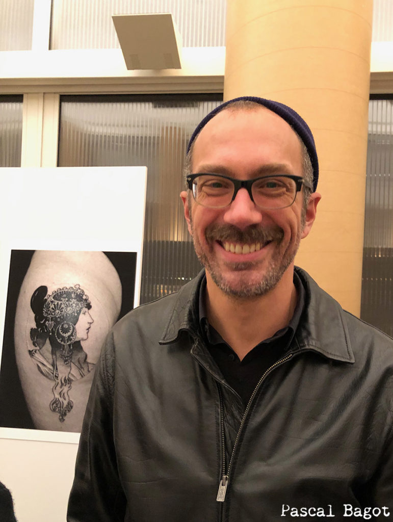 Pascal Bagot, portrait, peinture, alphonse mucha, exposition, hommage, tatouage, color, tattoos, ink ,atc tatouage