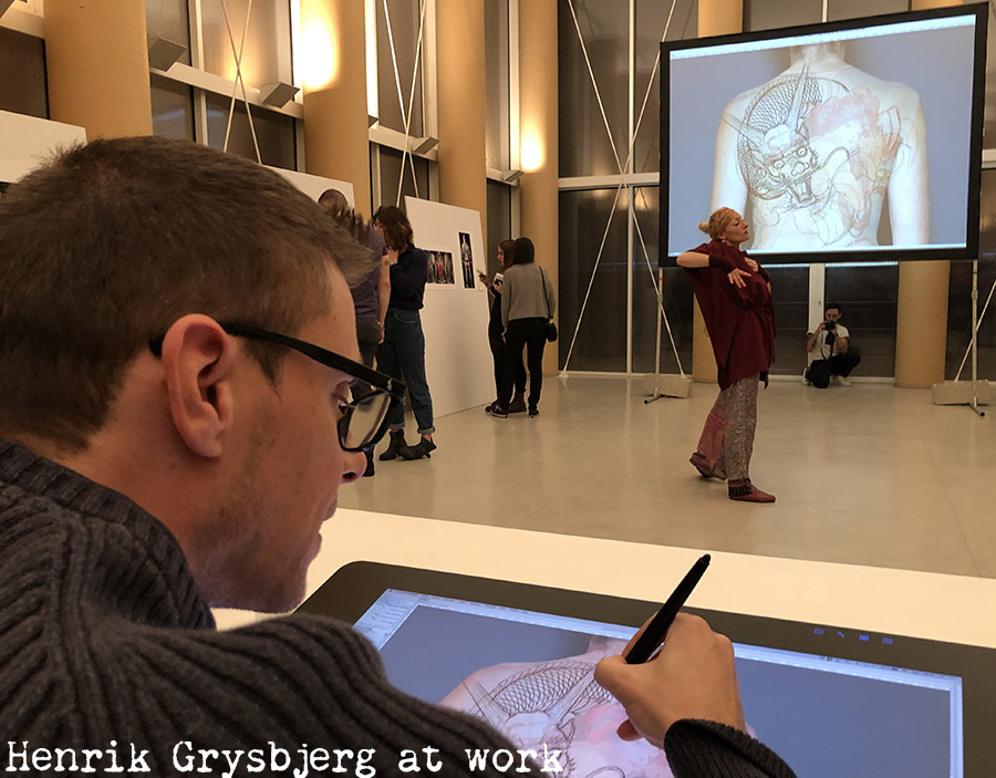 Pascal Bagot, peinture, alphonse mucha, hommage, tatouage, Henrik Grysbjerg, tattooing, tatoueur, français, color, tattoos, ink ,atc tatouage