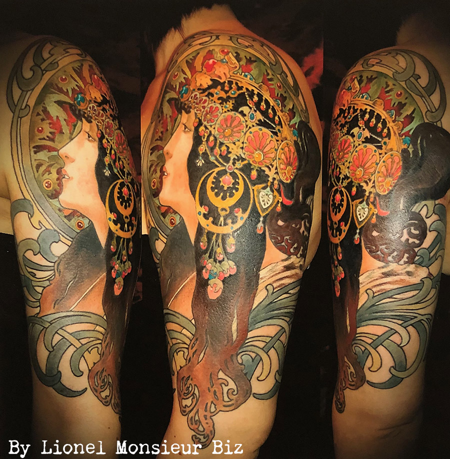 MUCHA, PEINTURE, TATTOO, tatouage exposition