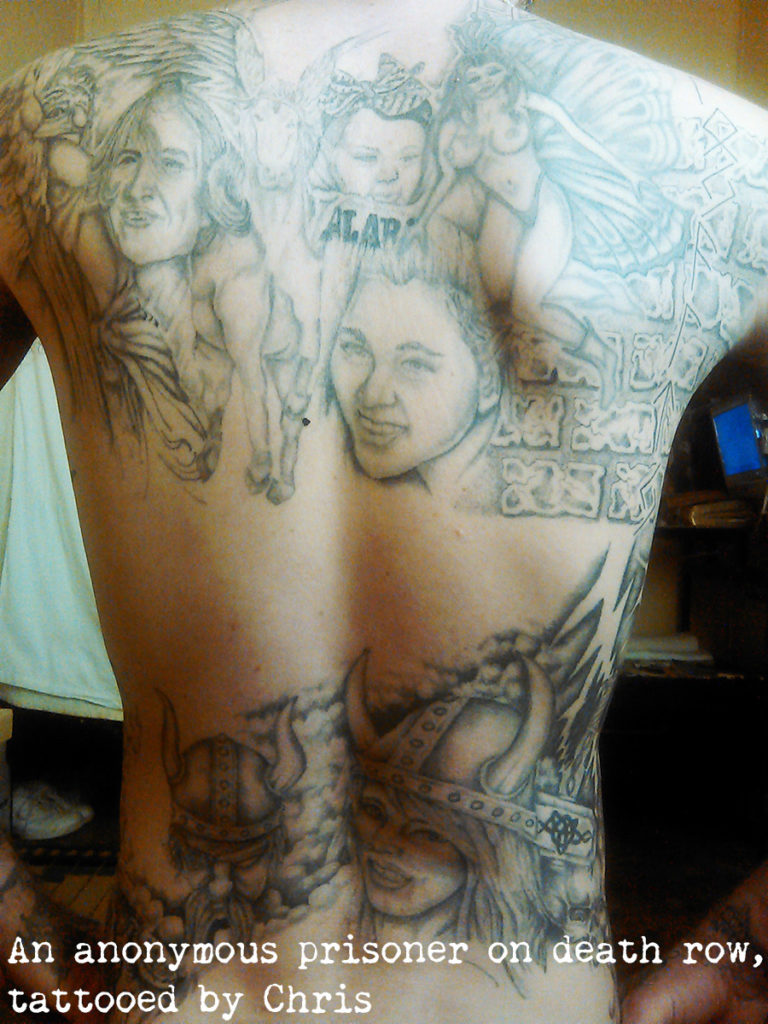 death row tattooist, death row, tattooer, prison, usa, tattooing, black and grey, tattoos