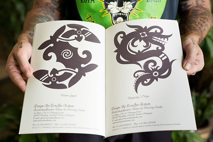 ernesto kalum, borneo head hunters, tatoueur, tatouage, tattooing, tats, tattoos, iban tatouage, iban tattoos, borneo, book