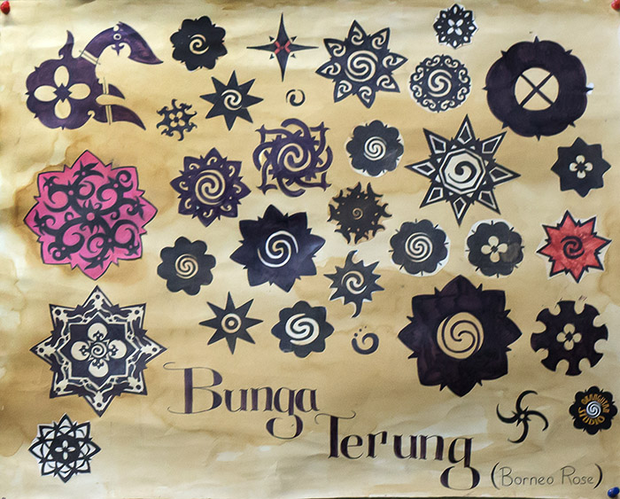 borneo, older man, bunga tairung, tatouage, traditionnel, iban, sarawak, dayak, pmod, tatouage , bras, black ink, black tattooing