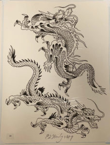dragon, art, ed hardy