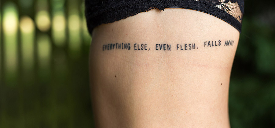 script, script tattoos, tattoo magazine, pmod photography, eloise bouton, actrice