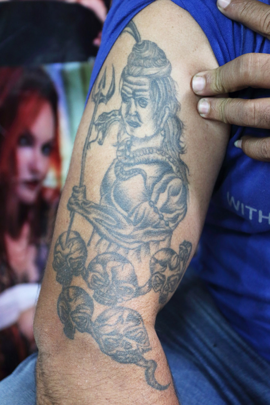 shiva, tatouage shiva, tatouage bras, ravi, tatouage inde