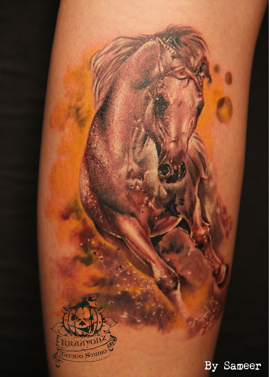 color tattoos, tattooing, ink;, horse