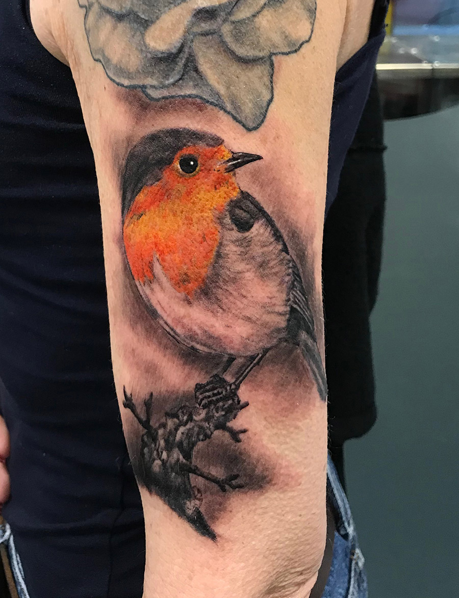 tatouage oiseau, tatouage lal hardy