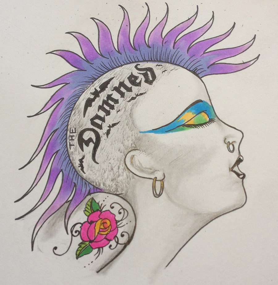 dessin, punk, couleur 